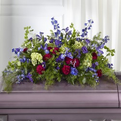 The Always Treasured Casket Spray from Visser's Florist and Greenhouses in Anaheim, CA